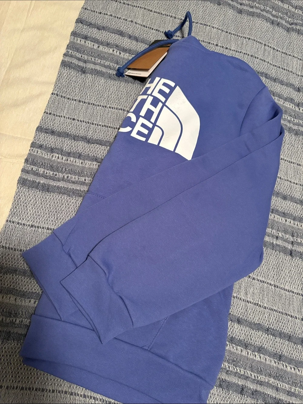 The North Face Men's Periwinkle Pullover Hoodie with White Logo